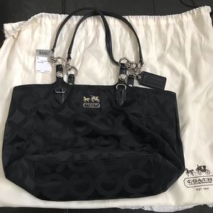 Aunthentic Coach Black Logo shoulder bag